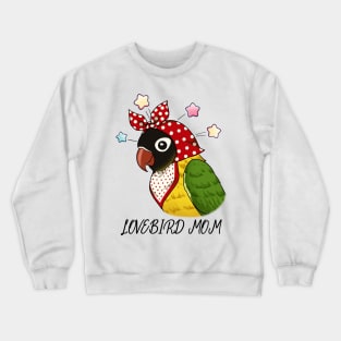 Nurturing Wings: Lovebird Mom's Parrot Passion Crewneck Sweatshirt